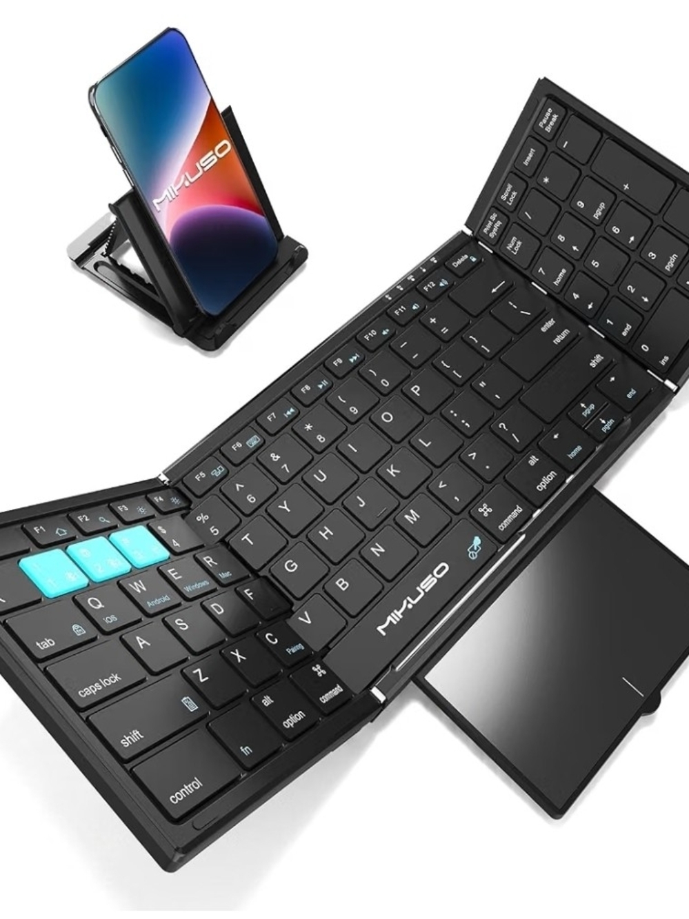 Foldable Bluetooth Keyboard W. Trackpad & Numeric Keypad | NEW IN BOX |